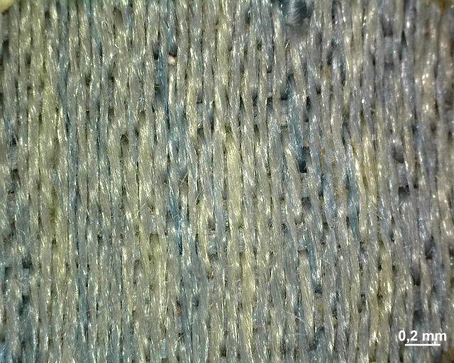 Modrá tkanina – Detail modré tkaniny